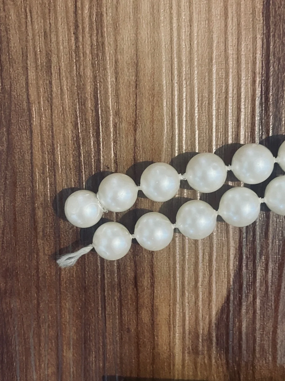 Faux Pearl Strand White